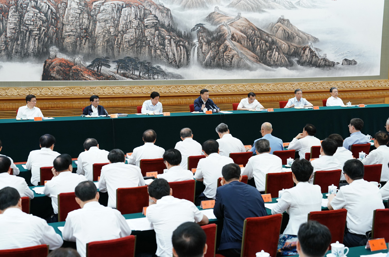 　　7月5日，中共中央總書記、國家主席、中央軍委主席習近平在北京出席深化黨和國家機構改革總結會議并發表重要講話。新華社記者 王曄 攝