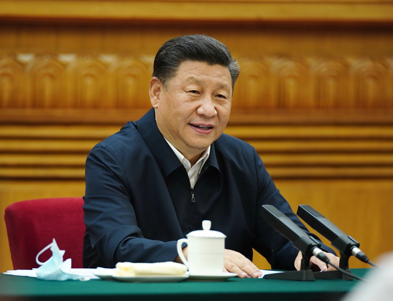 7月21日，中共中央總書記、國家主席、中央軍委主席習近平在京主持召開企業家座談會并發表重要講話。新華社記者 鞠鵬 攝